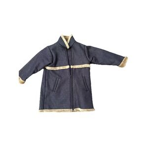 Vintage Baby Gap Y2K Kids Sherling Denim Fully Lined Jacket 3T XL‎
